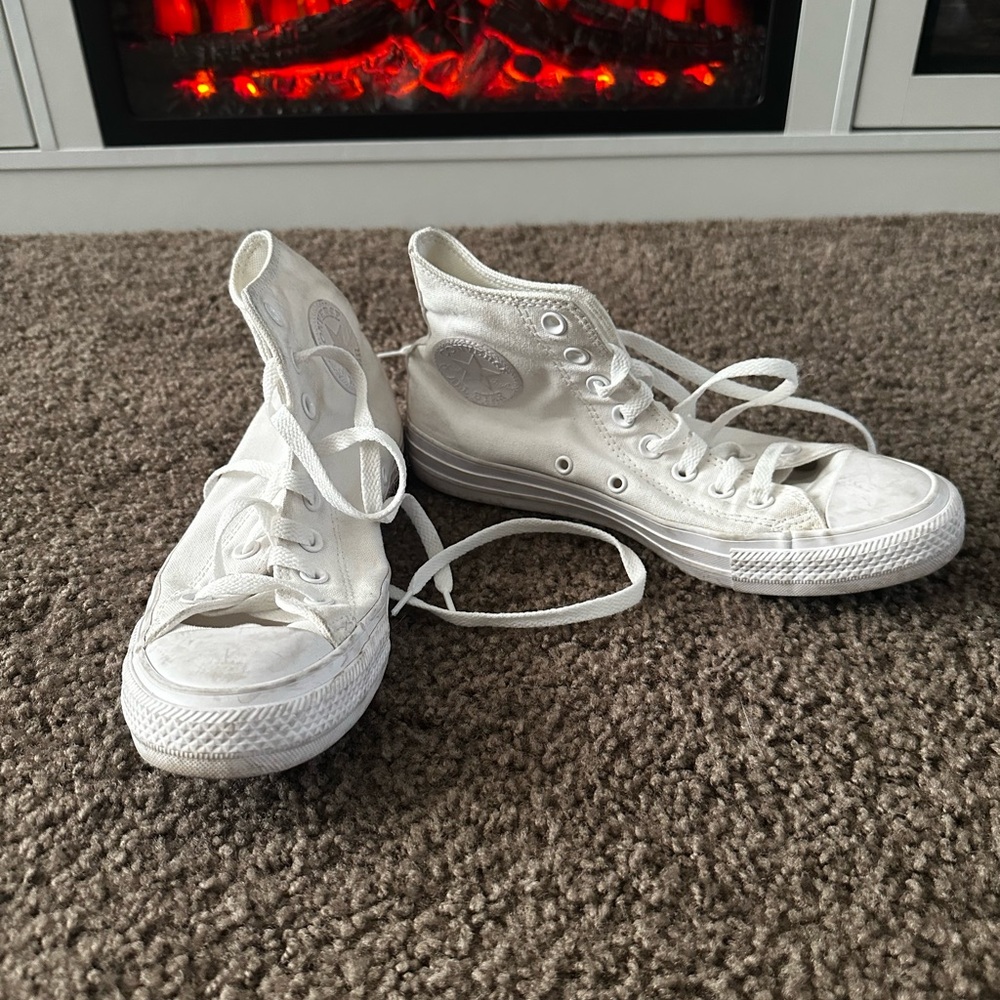 Converse White High-Top Sneakers